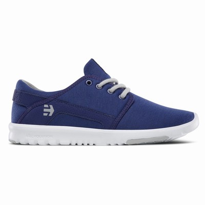 Tenis Etnies SCOUT Blancos/Azul Marino/Grises Para Mujer MX197-QGO